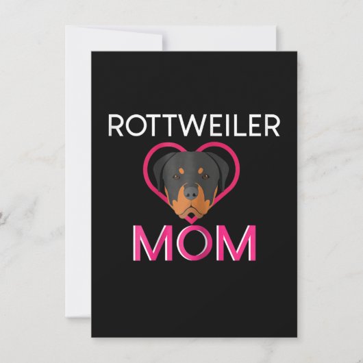 Womens Rottweiler Mam Bedankkaart (Voorkant)