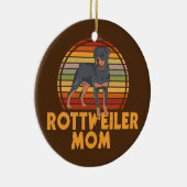 Womens Rottweiler Mam Design for Dog Eigenaars Keramisch Ornament (Rechts)