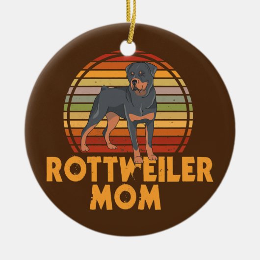 Womens Rottweiler Mam Design for Dog Eigenaars Keramisch Ornament (Voorkant)
