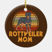Womens Rottweiler Mam Design for Dog Eigenaars Keramisch Ornament (Achterkant)