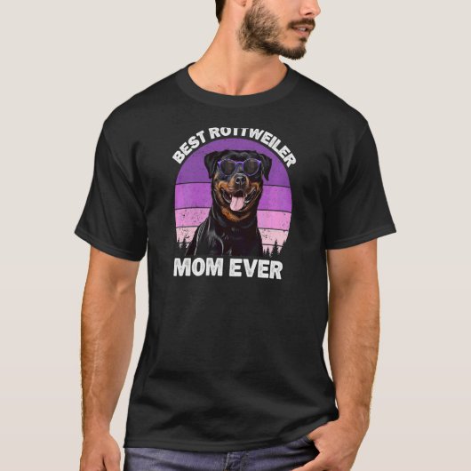 Womens Rottweiler Mam  Moederdag Rotty T-shirt (Voorkant)
