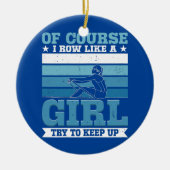 Womens Rowing Girl Keramisch Ornament (Voorkant)
