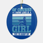 Womens Rowing Girl Keramisch Ornament (Links)