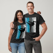 Womens roze retro Karate Birthday Btientieners T-shirt (Unisex)