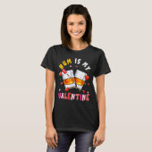 Women's Rum Is My Valentine Hearts Matching Drinke T-shirt (Voorkant volledig)