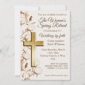 Womens Rustic Autumn Retreat Church Invitation Kaart (Voorkant)
