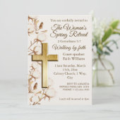 Womens Rustic Autumn Retreat Church Invitation Kaart (Staand voorkant)