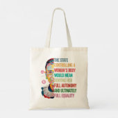 Womens Ruth Bader Ginsburg Pro Keuze Mijn lichaam Tote Bag (Achterkant)