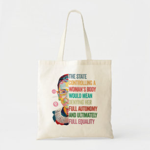 Womens Ruth Bader Ginsburg Pro Keuze Mijn lichaam  Tote Bag