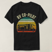 Womens RV CoPilot Retro Sunset Camper Des T-shirt (Design voorkant)