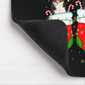 Womens Saint Bernard Dog In Christmas Socks Funny Muismat (Hoek)