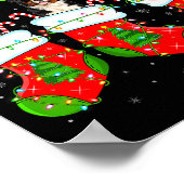 Womens Saint Bernard Dog In Christmas Socks Funny  Poster (Hoek)