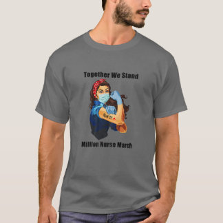 Womens samen staan we voor miljoenen verpleegkundi t-shirt