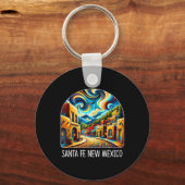 Womens Santa Fe New Mexico - Expressionism Art - V Sleutelhanger (Voorkant)