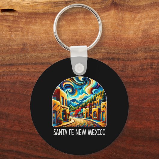 Womens Santa Fe New Mexico - Expressionism Art - V Sleutelhanger (Voorkant)