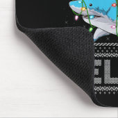 Womens Santa Riding Shark Ugly Christmas Sweater B Muismat (Hoek)