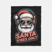 Womens Santa Vibes Only Funny P Culture Christmas  Fleece Deken (Voorkant)
