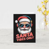 Womens Santa Vibes Only Funny P Culture Christmas  Kaart (Gele Bloem)