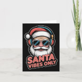 Womens Santa Vibes Only Funny P Culture Christmas  Kaart (Voorkant)