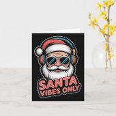Womens Santa Vibes Only Funny P Culture Christmas  Kaart (Gele Bloem)