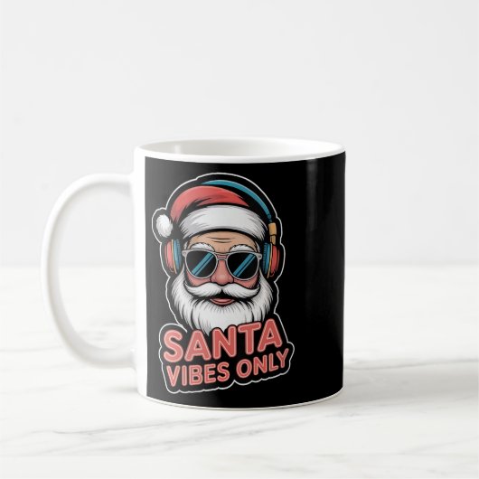 Womens Santa Vibes Only Funny P Culture Christmas  Koffiemok (Links)
