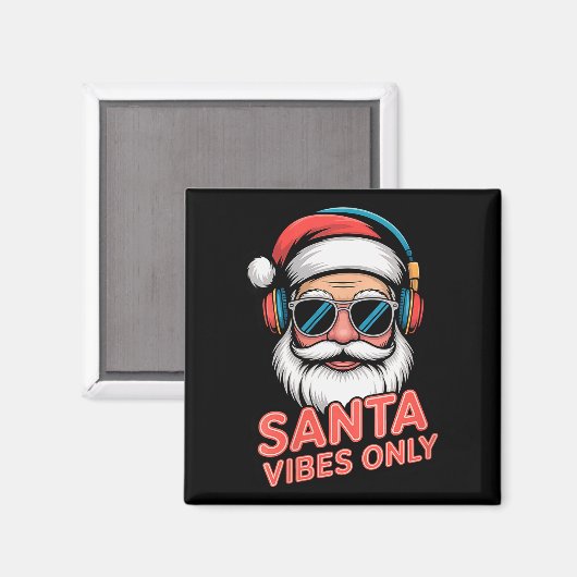 Womens Santa Vibes Only Funny P Culture Christmas  Magneet (Voorkant / Achterkant)