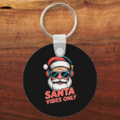 Womens Santa Vibes Only Funny P Culture Christmas Sleutelhanger (Voorkant)