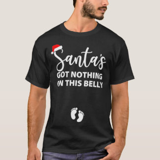 Womens Santa's hebben niets op deze buikzwangersch T-shirt