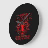 Womens Satanic Pride Satanism Pagan Goat Satan Grote Klok (Hoek)