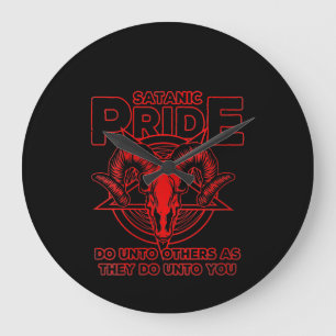 Womens Satanic Pride Satanism Pagan Goat Satan Grote Klok