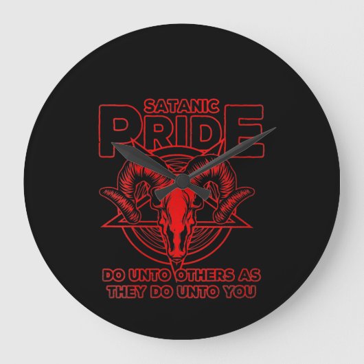 Womens Satanic Pride Satanism Pagan Goat Satan Grote Klok (Voorkant)