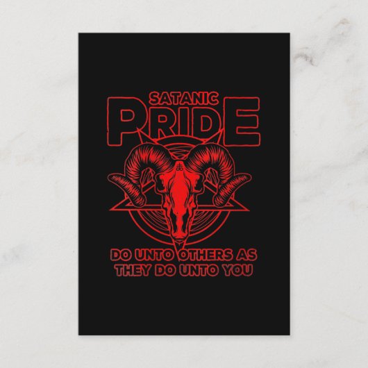 Womens Satanic Pride Satanism Pagan Goat Satan Informatiekaartje (Voorkant)