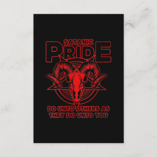 Womens Satanic Pride Satanism Pagan Goat Satan Informatiekaartje