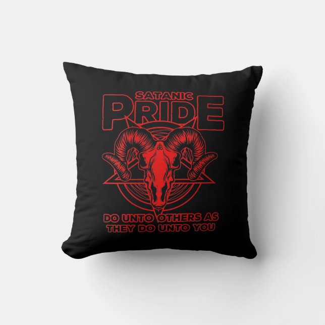 Womens Satanic Pride Satanism Pagan Goat Satan Kussen (Voorkant)