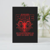 Womens Satanic Pride Satanism Pagan Goat Satan RSVP Kaartje (Staand voorkant)