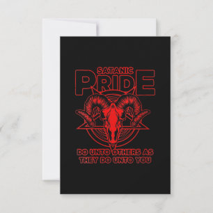 Womens Satanic Pride Satanism Pagan Goat Satan RSVP Kaartje