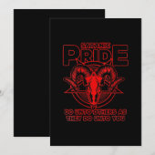 Womens Satanic Pride Satanism Pagan Goat Satan Save The Date (Voorkant / Achterkant)