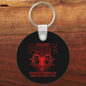 Womens Satanic Pride Satanism Pagan Goat Satan Sleutelhanger (Voorkant)