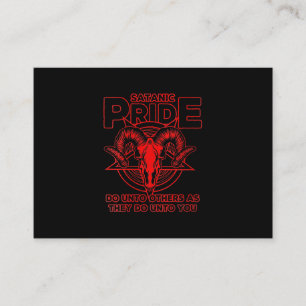 Womens Satanic Pride Satanism Pagan Goat Satan Visitekaartje