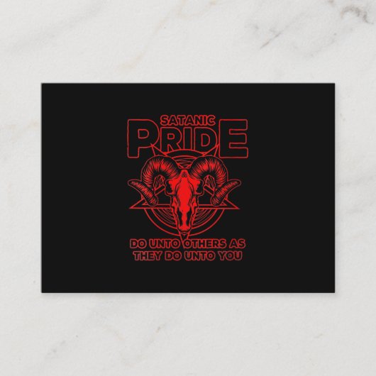 Womens Satanic Pride Satanism Pagan Goat Satan Visitekaartje (Voorkant)