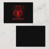 Womens Satanic Pride Satanism Pagan Goat Satan Visitekaartje (Voorkant / Achterkant)