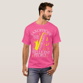 Womens saxophone het instrument voor intelligente  t-shirt (Voorkant volledig)