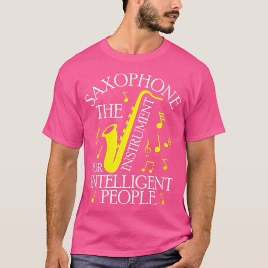 Womens saxophone het instrument voor intelligente  t-shirt (Voorkant)