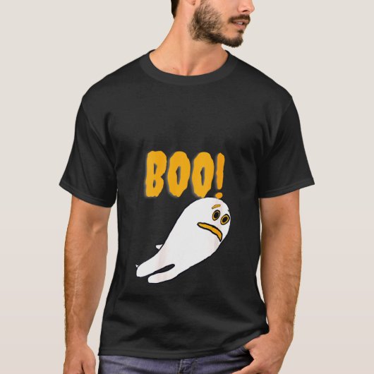 Womens Scardy Ghost Boo Halloween Fun Easy Costuum T-shirt (Voorkant)