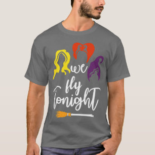 Womens Scary Halloween we vliegen vanavond T-shirt