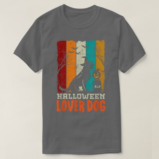 Womens Scary spooky Halloween design dog T-S T-shirt (Design voorkant)