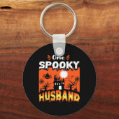 Womens Scary Spooky Halloween Design Haunted Castl Sleutelhanger (Voorkant)