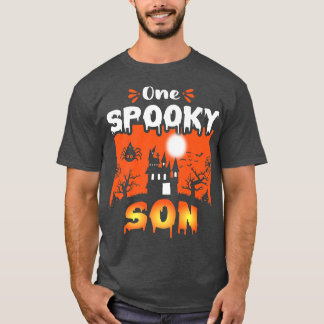 Womens Scary spooky Halloween design haunted castl T-shirt