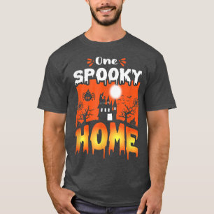 Womens Scary Spooky Halloween Design Haunted Castl T-shirt