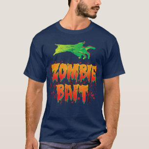Womens Scary spooky Halloween design zombie bait T-shirt
